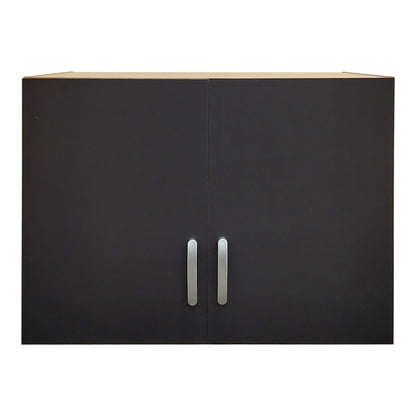 Two-door wardrobe loft Athos pakoworld in sonoma-dark grey color 80x42x60cm