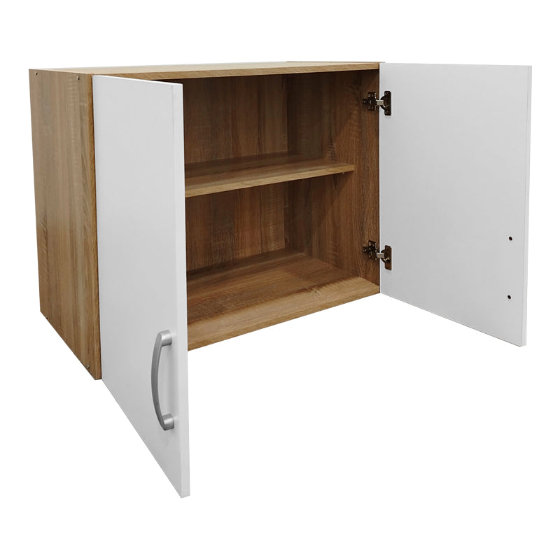 Two-door wardrobe loft Athos pakoworld in sonoma-white color 80x42x60cm