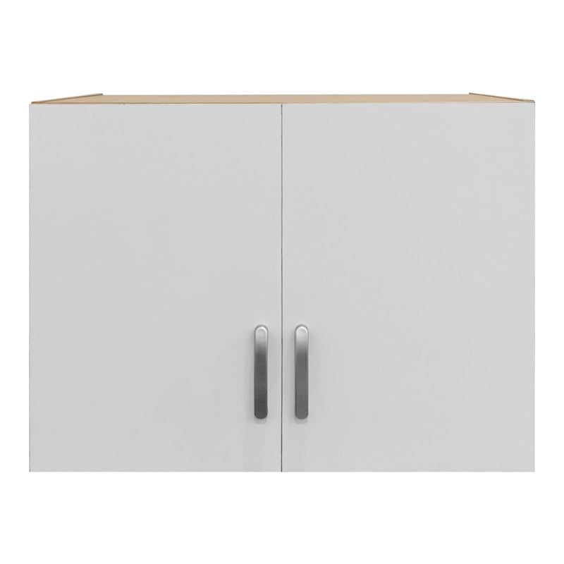 Two-door wardrobe loft Athos pakoworld in sonoma-white color 80x42x60cm