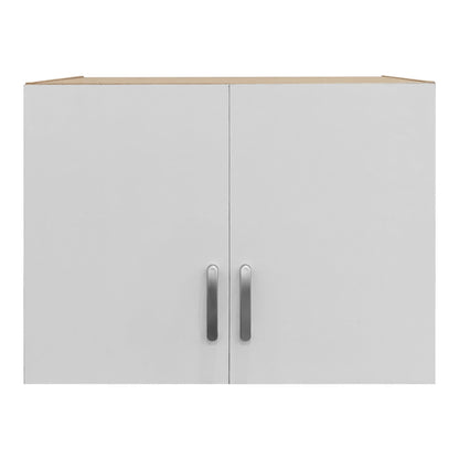 Two-door wardrobe loft Athos pakoworld in sonoma-white color 80x42x60cm
