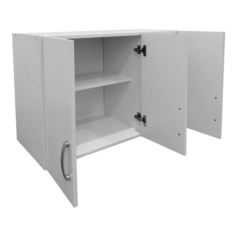 Three-door wardrobe loft Athos pakoworld in white color 90x42x60cm