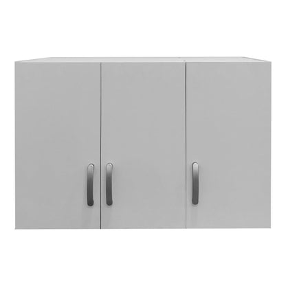 Three-door wardrobe loft Athos pakoworld in white color 90x42x60cm