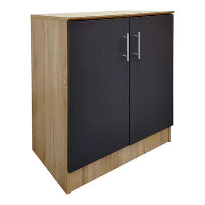 Shoe cabinet for 6 pairs of shows Souken in sonoma-dark grey color 60x40x80cm