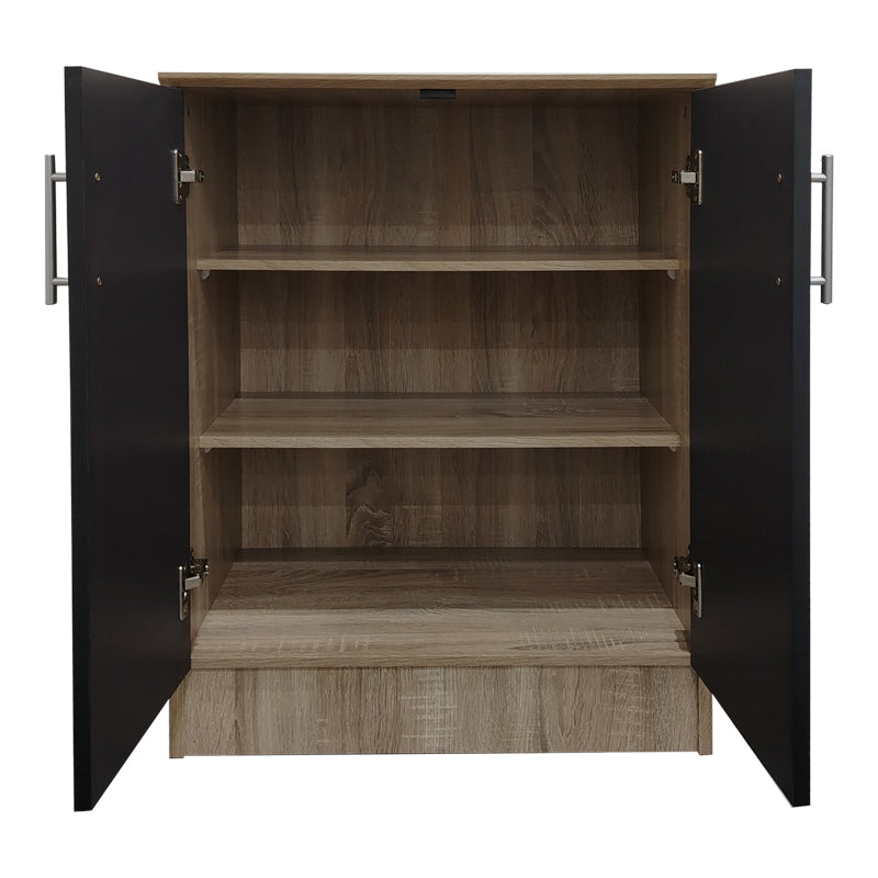 Shoe cabinet for 6 pairs of shows Souken in sonoma-dark grey color 60x40x80cm