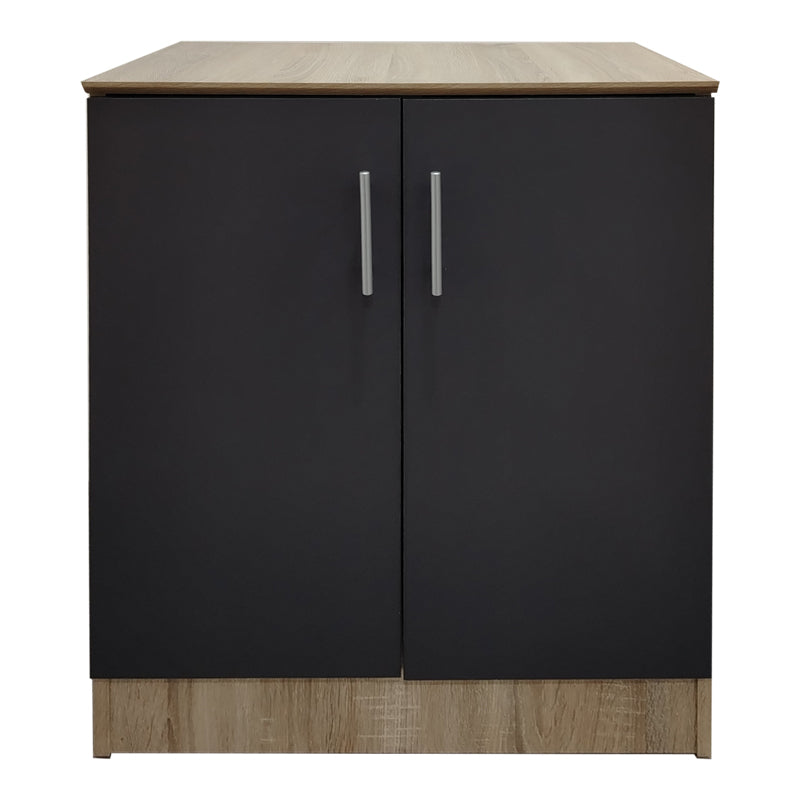 Shoe cabinet for 6 pairs of shows Souken in sonoma-dark grey color 60x40x80cm