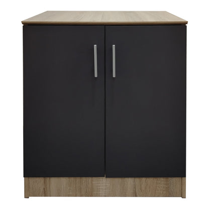 Shoe cabinet for 6 pairs of shows Souken in sonoma-dark grey color 60x40x80cm