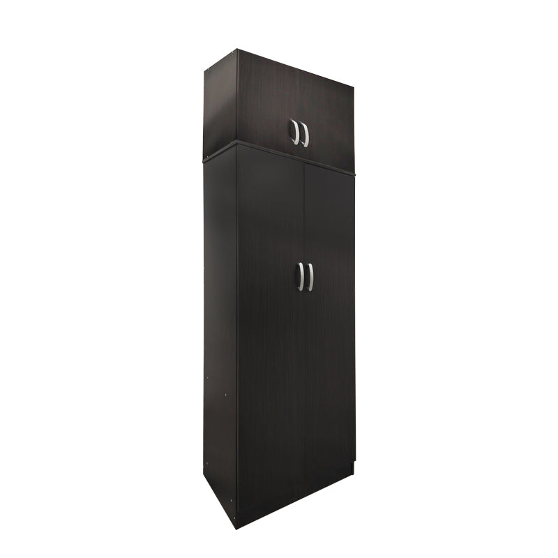 Two-door wardrobe with loft Athos in wenge color 80x42x240cm