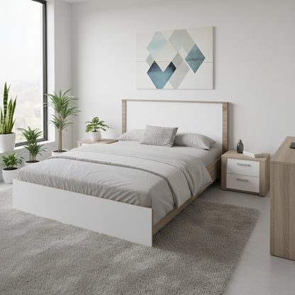 Athos bed in sonoma-white shade 140x200 cm