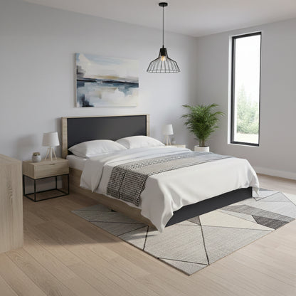 Athos bed in sonoma -anthracite shade 160x200 cm