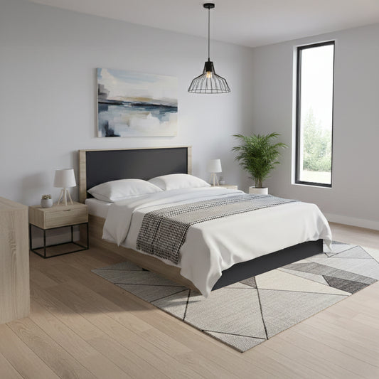Athos bed in sonoma -anthracite shade 160x200 cm