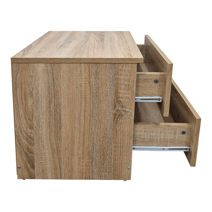 Athos bedside tables in sonoma shade 48x40x41.5cm