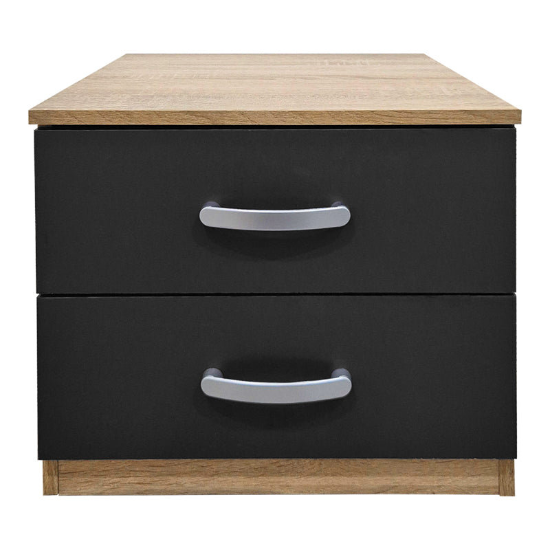 Athos bedside tables in sonoma-anthracite shade 48x40x41.5cm