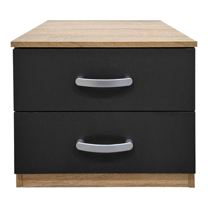 Athos bedside tables in sonoma-anthracite shade 48x40x41.5cm