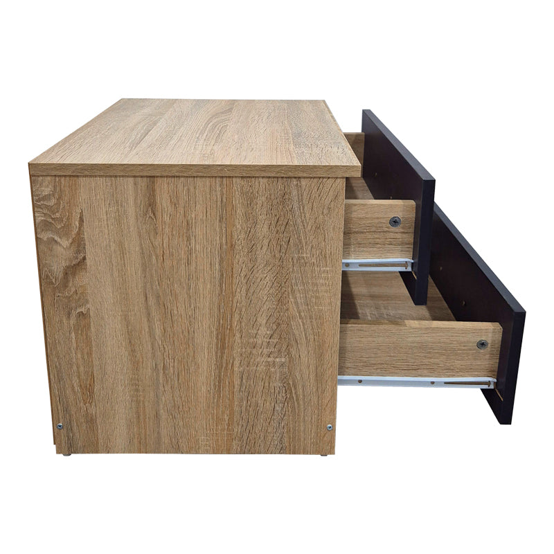 Athos bedside tables in sonoma-anthracite shade 48x40x41.5cm