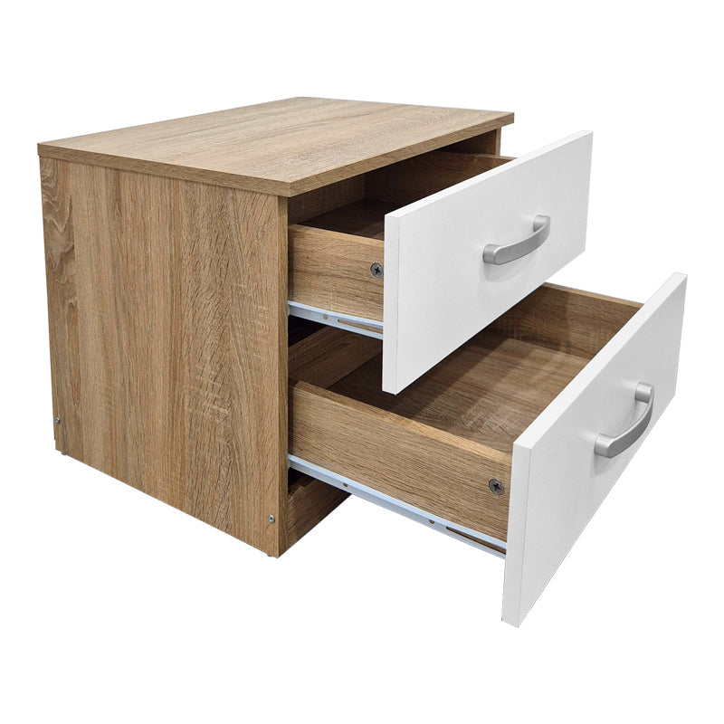 Athos bedside tables in sonoma-white shade 48x40x41.5cm