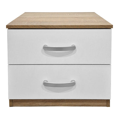 Athos bedside tables in sonoma-white shade 48x40x41.5cm