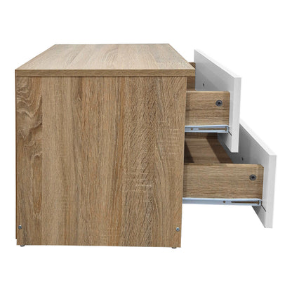 Athos bedside tables in sonoma-white shade 48x40x41.5cm