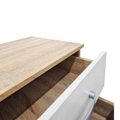 Athos bedside tables in sonoma-white shade 48x40x41.5cm