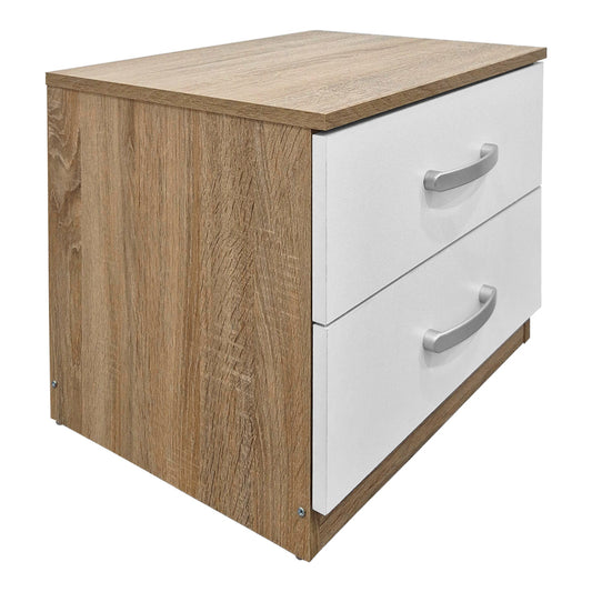 Athos bedside tables in sonoma-white shade 48x40x41.5cm