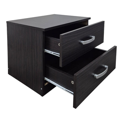 Athos bedside tables in wenge shade 48x40x41.5cm