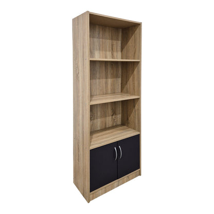 Tekaro bookcase sonoma-anthracite 60x29x166cm
