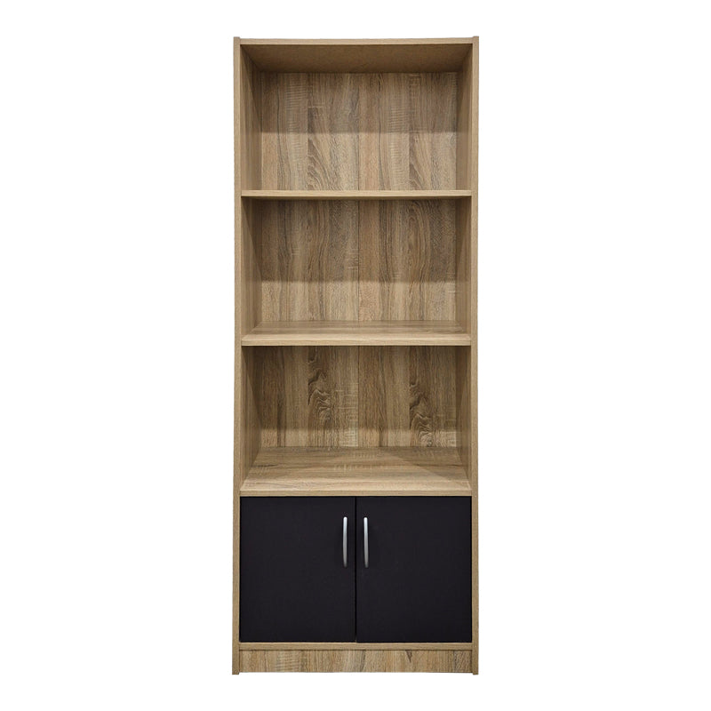 Tekaro bookcase sonoma-anthracite 60x29x166cm
