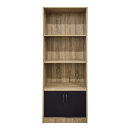 Tekaro bookcase sonoma-anthracite 60x29x166cm
