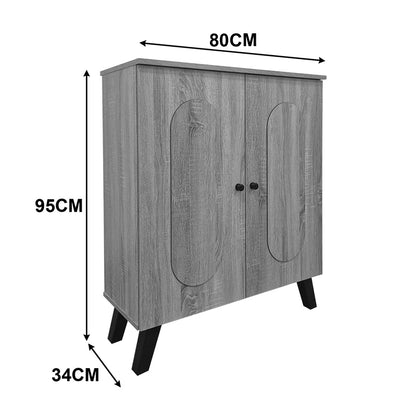 Shoe rack-cabinet Cathi sonoma 80x34x95cm