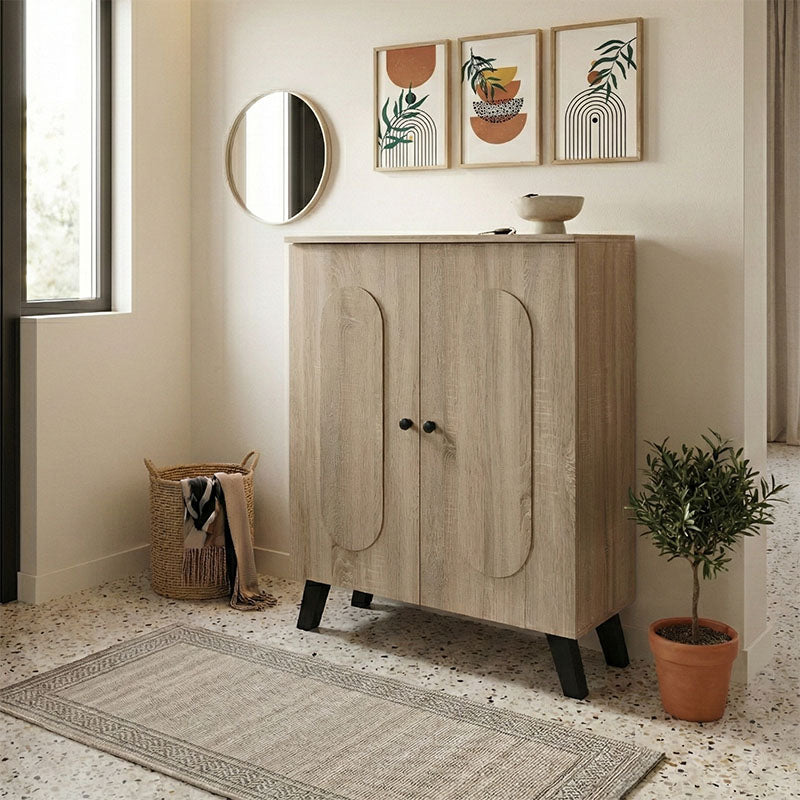Shoe rack-cabinet Cathi sonoma 80x34x95cm