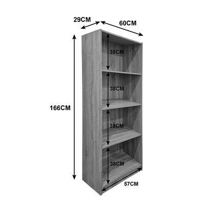 Kendy bookcase sonoma 60x30x167cm
