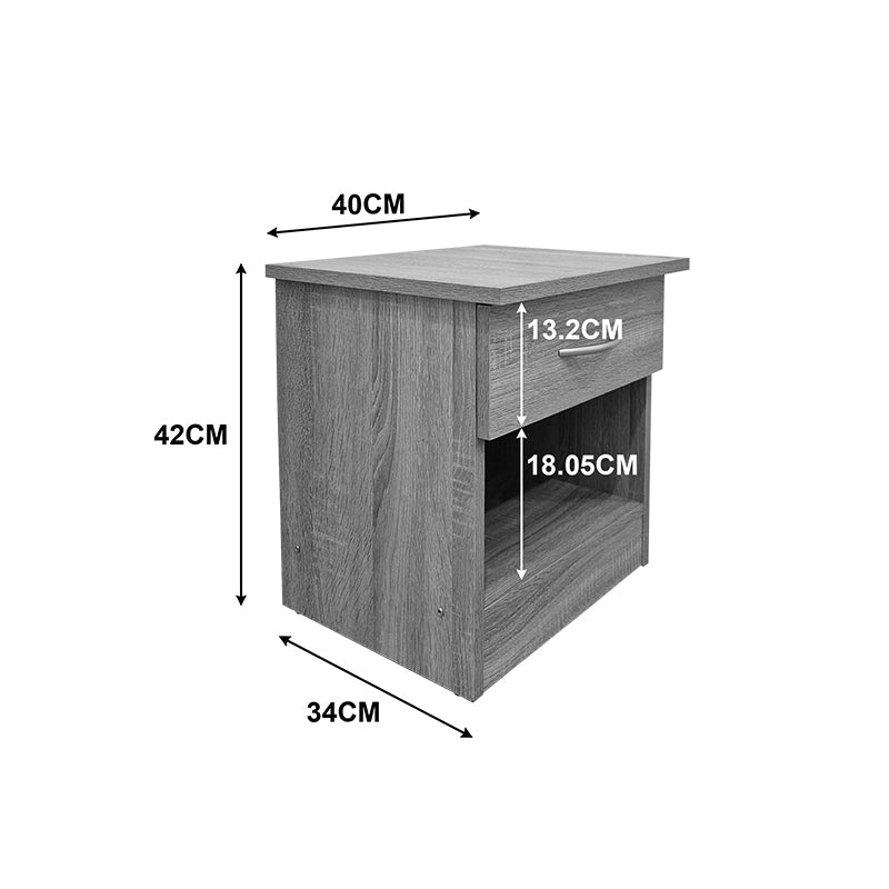 Bedy bedside table white 40x34x42cm
