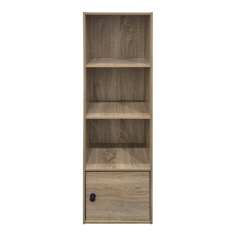 Lenobia column bookcase with cabinet sonoma 30.5x24x95cm