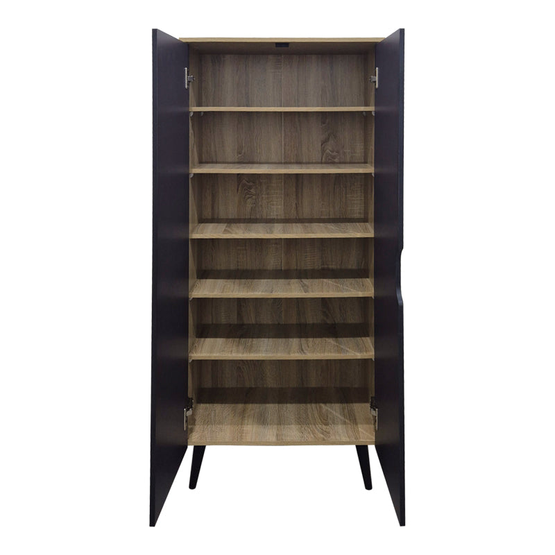Oufelia shoe cabinet sonoma-anthracite 60x32.5x134.5cm