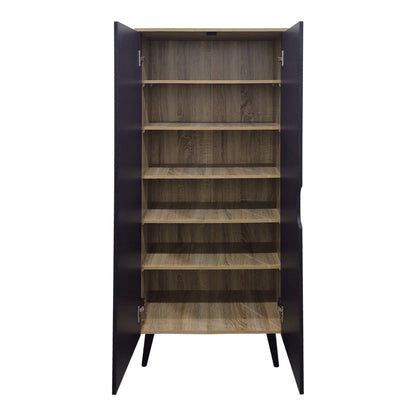 Oufelia shoe cabinet sonoma-anthracite 60x32.5x134.5cm
