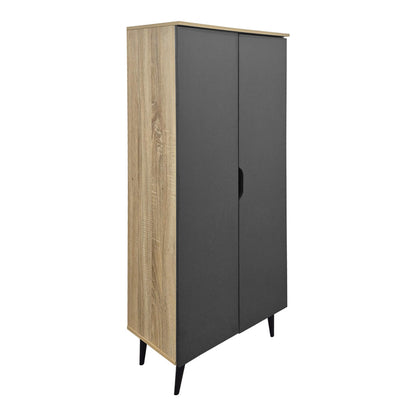 Oufelia shoe cabinet sonoma-anthracite 60x32.5x134.5cm