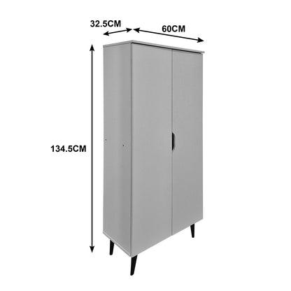 Oufelia shoe cabinet sonoma-anthracite 60x32.5x134.5cm