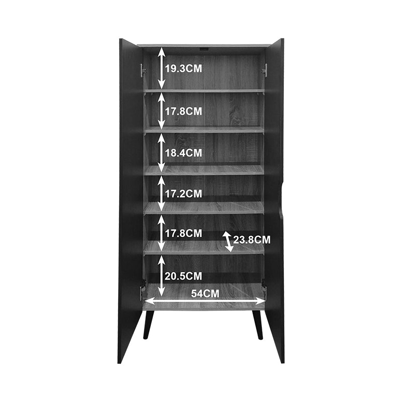 Oufelia shoe cabinet sonoma-anthracite 60x32.5x134.5cm
