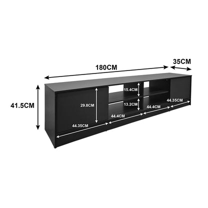 Tivia TV cabinet sonoma-anthracite 180x35x41.5cm
