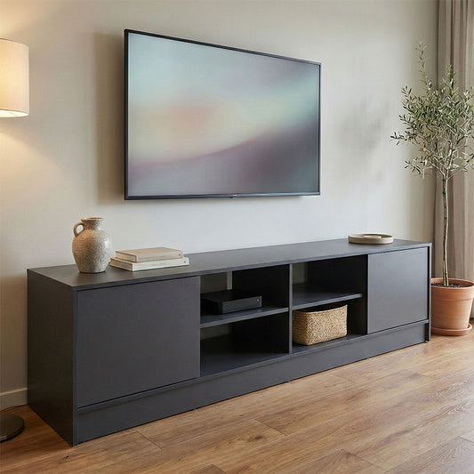 Tivia TV cabinet sonoma-anthracite 180x35x41.5cm