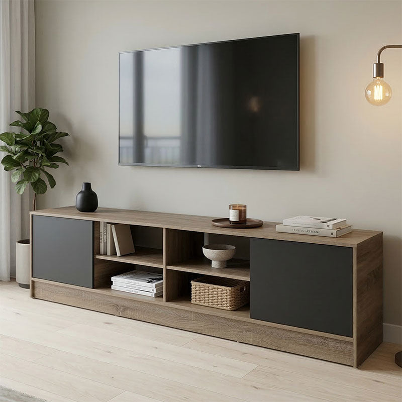 Tivia TV cabinet sonoma-anthracite 180x35x41.5cm