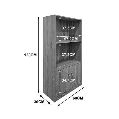 Tekaro bookcase sonoma 60x30x120cm