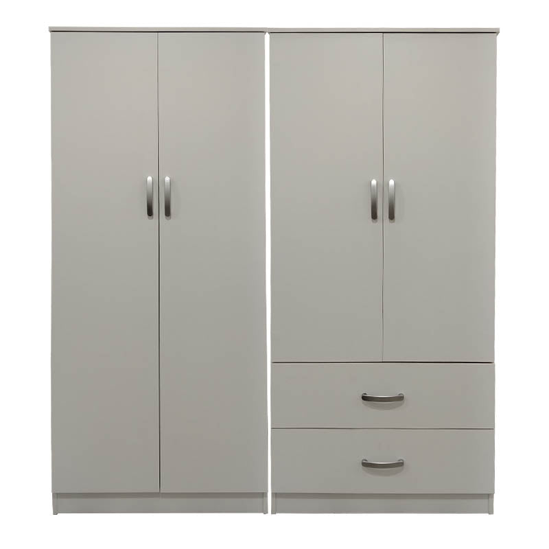 Four-leaf wardrobe Athos white 160x42x180cm