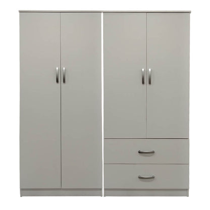 Four-leaf wardrobe Athos white 160x42x180cm