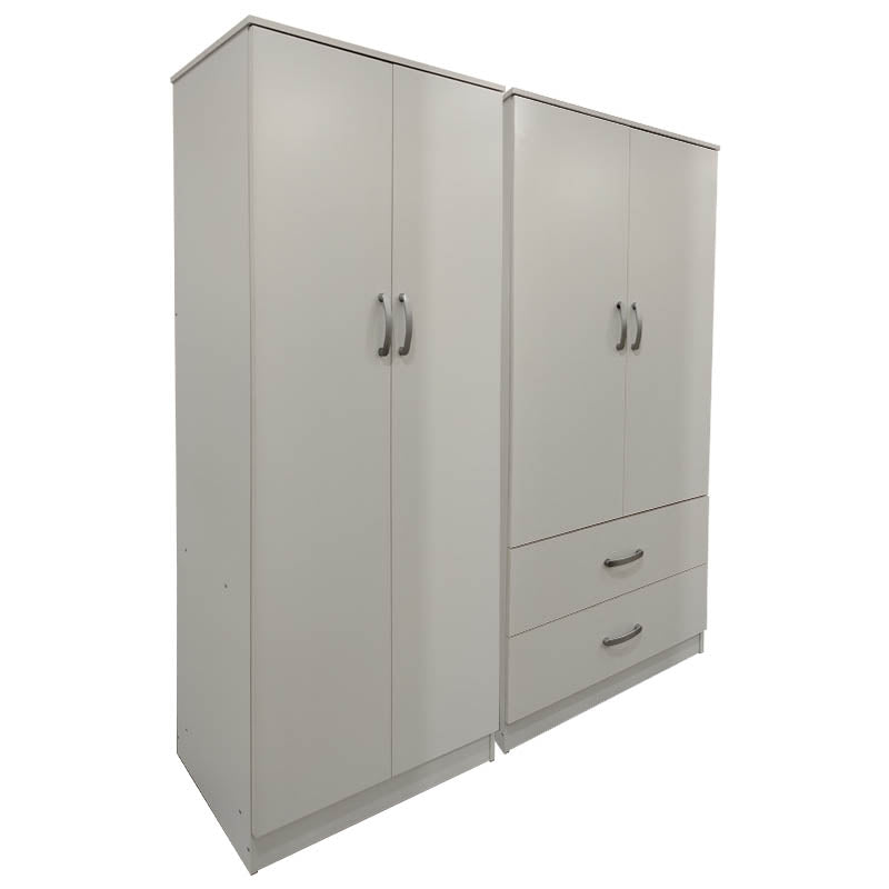 Four-leaf wardrobe Athos white 160x42x180cm