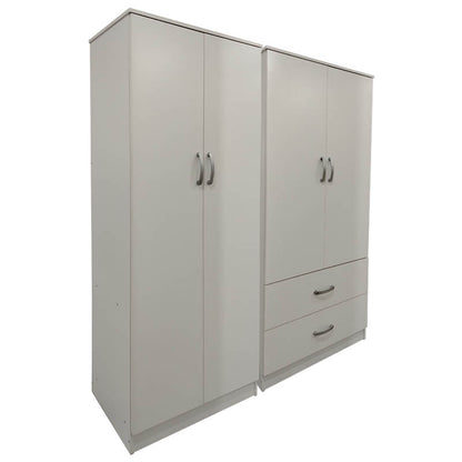 Four-leaf wardrobe Athos white 160x42x180cm