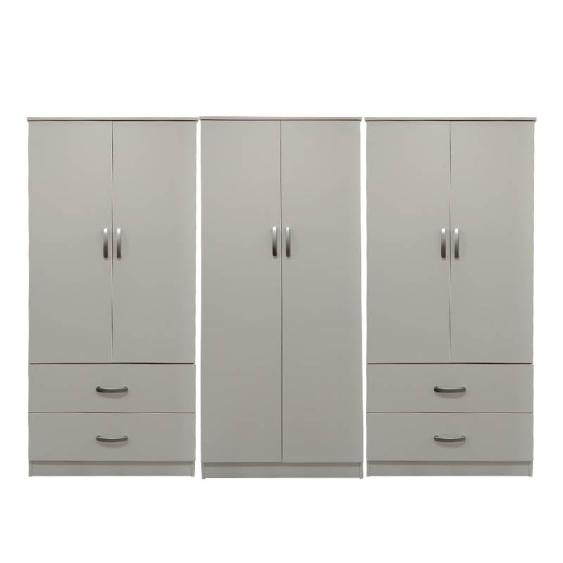 Athos six-door wardrobe white 240x42x180cm