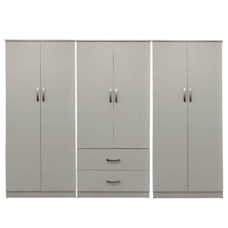 Athos I six-door wardrobe white 240x42x180cm