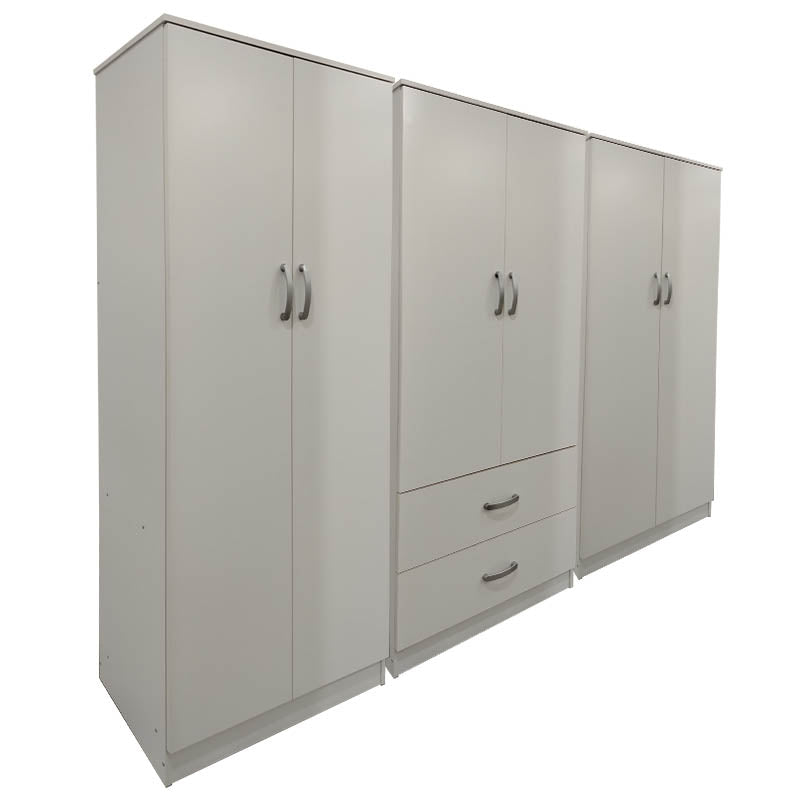 Athos I six-door wardrobe white 240x42x180cm