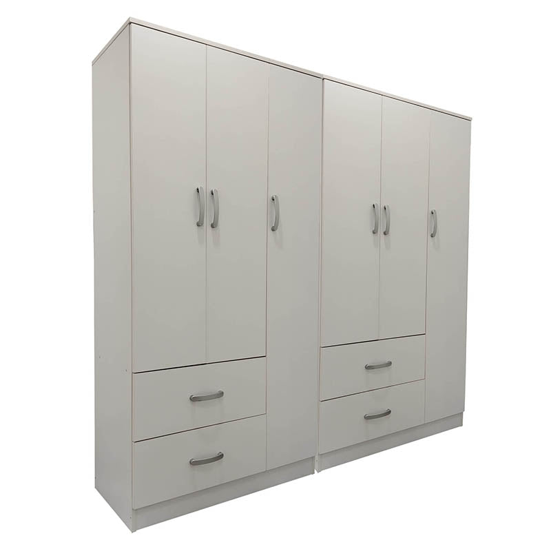 Athos pakoworld six-door wardrobe white 180x42x180cm