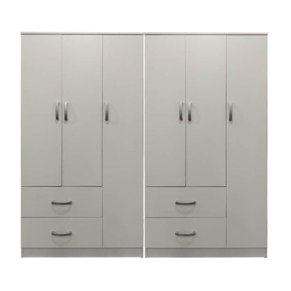 Athos pakoworld six-door wardrobe white 180x42x180cm
